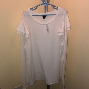 Ann Taylor White Dress Top